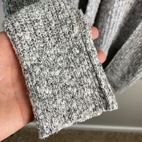 Abercrombie & Fitch Heather Gray Open Front Knit Long Sleeve Cardigan Sweater M‎ - Picture 3 of 15